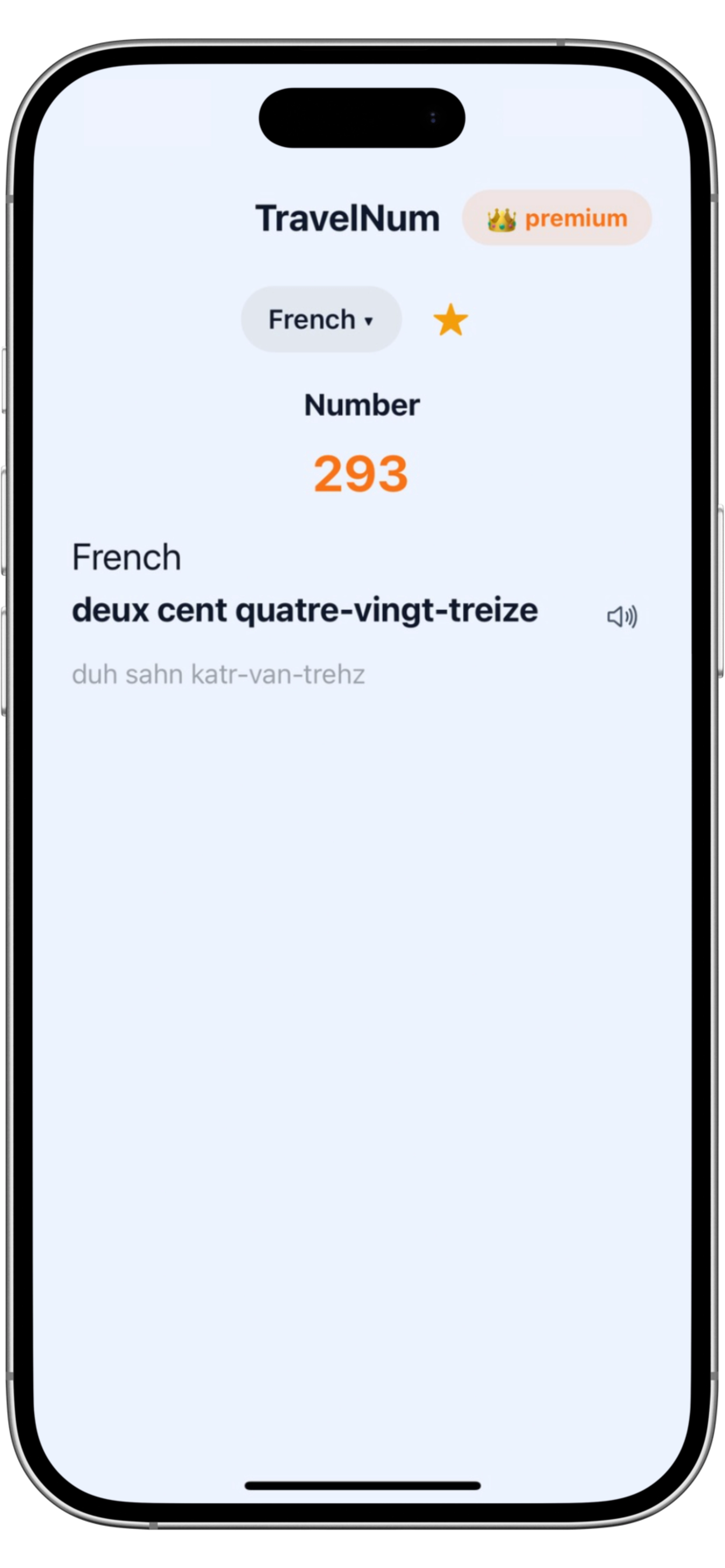 TravelNum app showing order number conversion